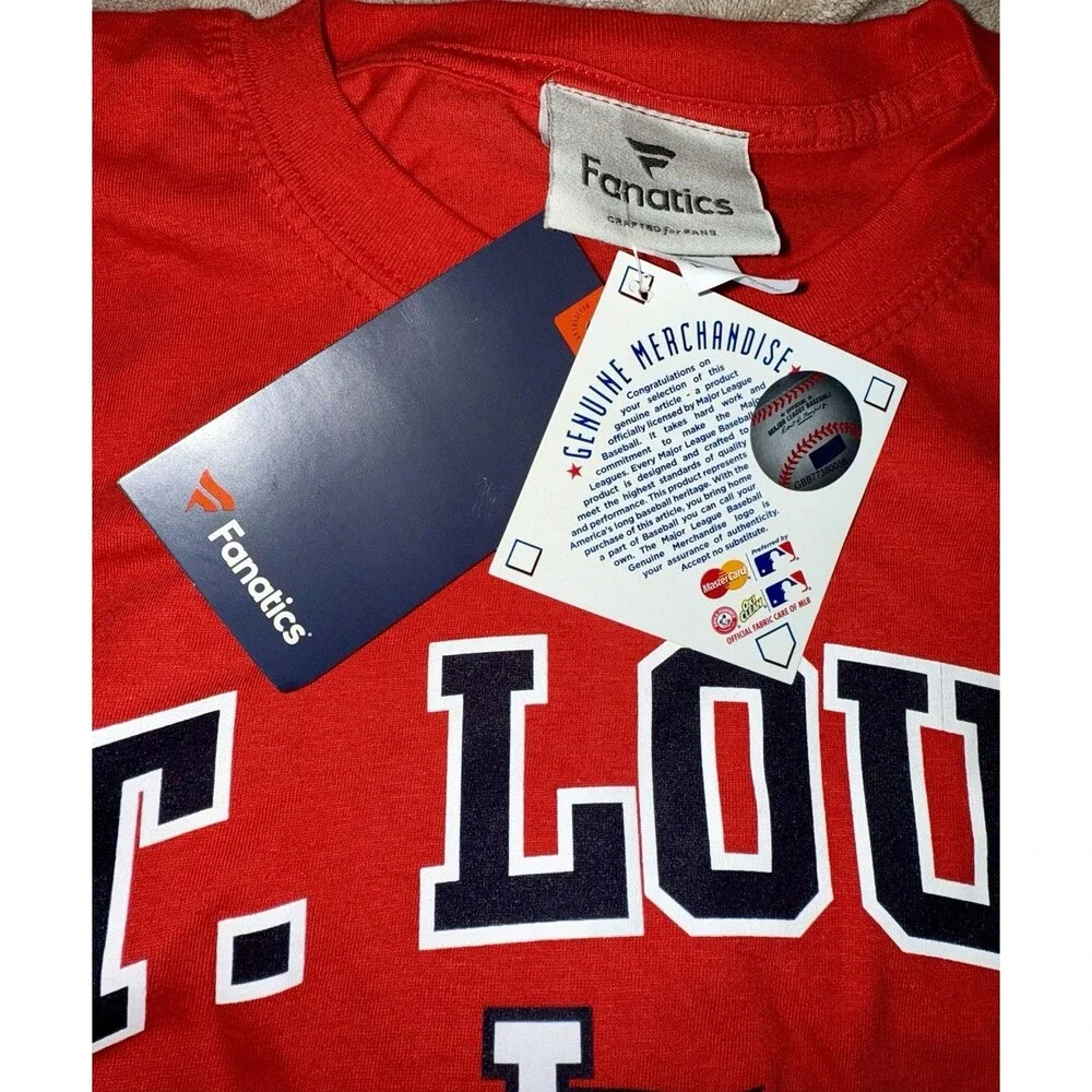 NWT ST. Louis Cardinals Red Fanatics Tee Shirt Size L MLB
